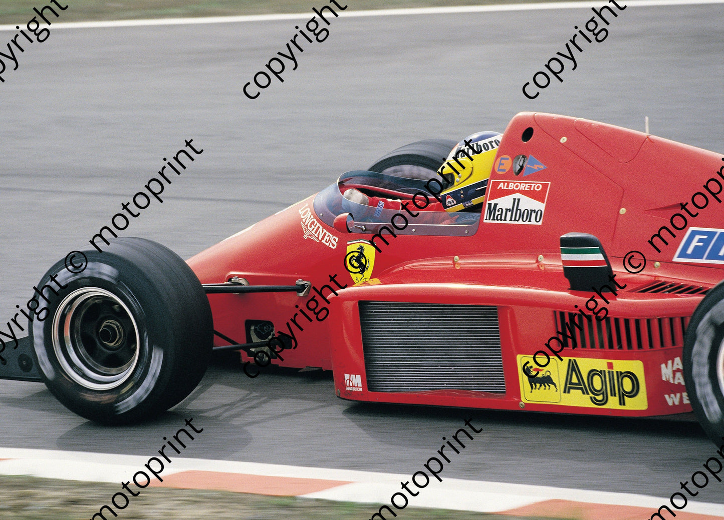 1986 Portuguese GP Michele Alboreto Ferrari  F1-86