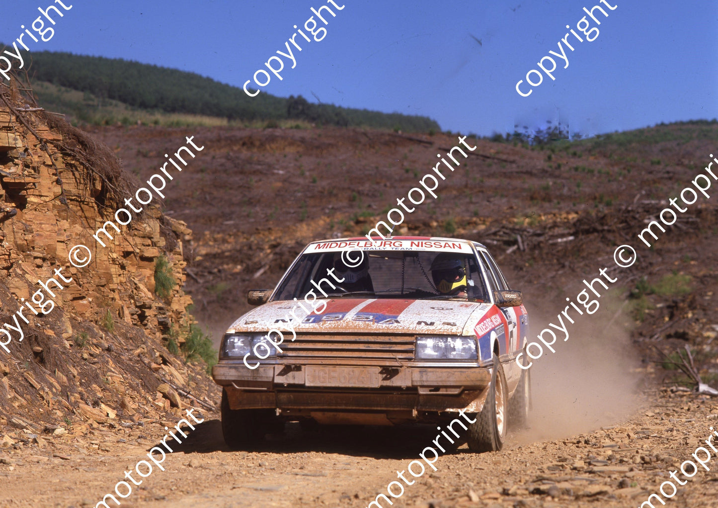 1986 SAM 400 Rally 17 Nino da Cunha, Tim Watson Skyline (Colin Watling Photographic) (33)