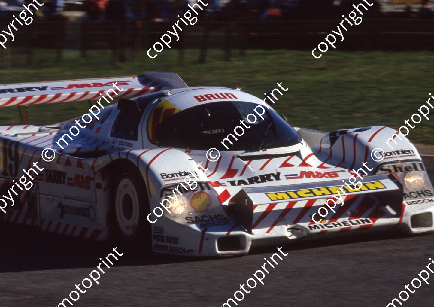 1986 Sun 500 19 Jochen Mass, Thierry Boutsen Porsche 962C NOTE FRONT WING (Roger Swan) (7)
