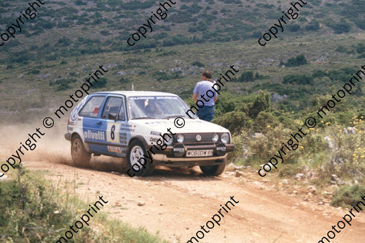 1987 Acropolis 8 Kenneth Ericsson Peter Diekmann VW Golf GTi (courtesy Roger Swan) (8)