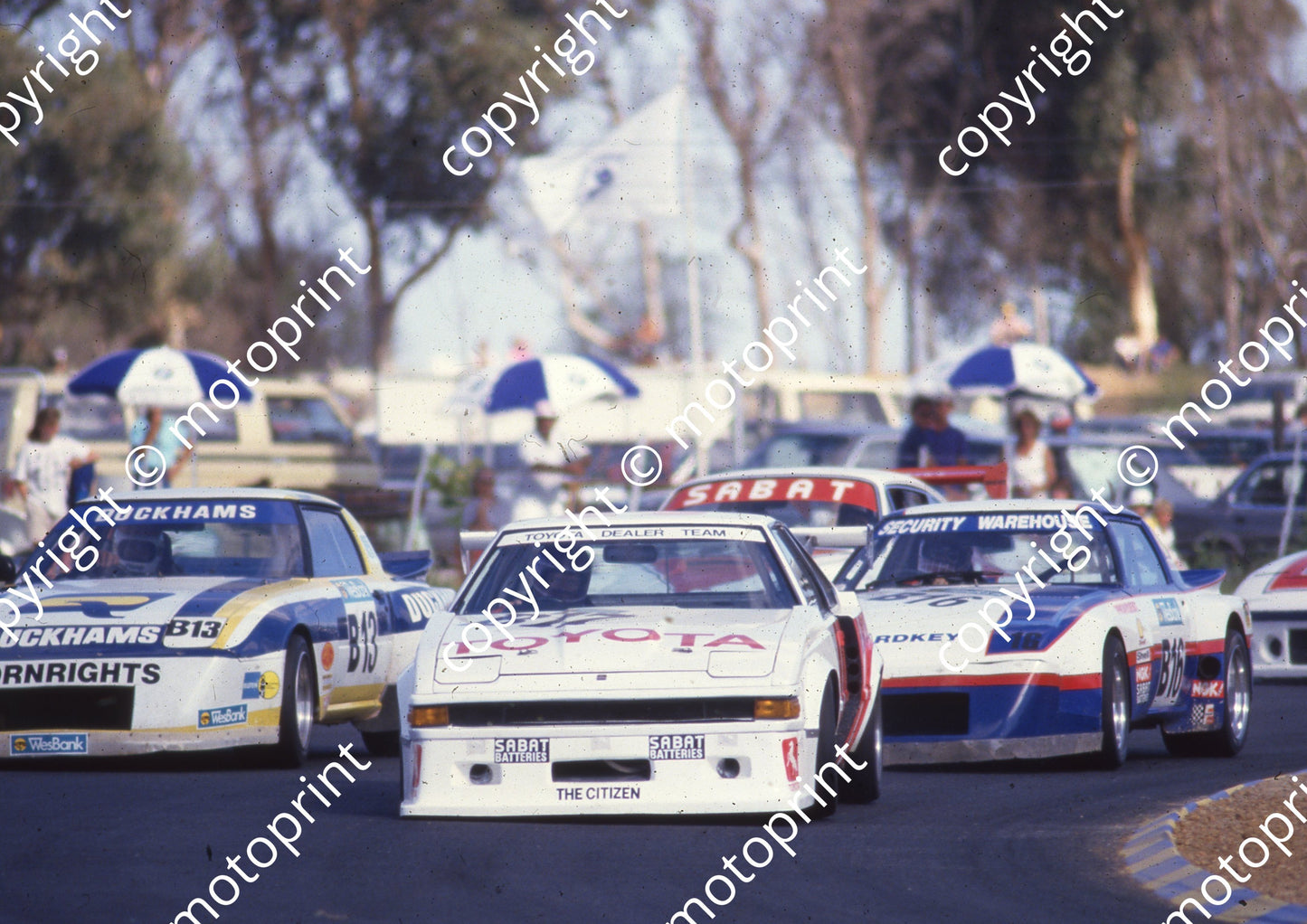 1987 Killarney WEsbank 17 Serge Damseaux Celica, 16 Frank Fowles Mazda RX7 13  Paddy DRiver Mazda RX7 (Colin Watling Photographic) (55)