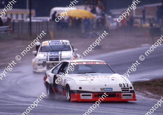 1987 Killarney Wesbank B17 Serge Damseaux Toyota Celica leads an acrobatic Willie hepburn Sierra XR8 (courtesy Roger Swan) (11)