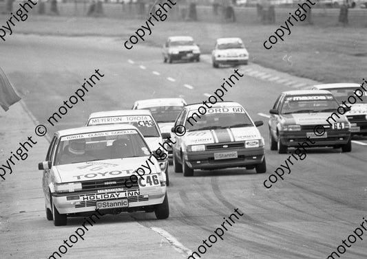 1987 Kya Stannic 46 Steve Wyndham Conquest RSi 143 Colin Clay Corolla TC 60 Willie Hepburn Laser TX3 64 Ben Morgenrood Mazda 323EGi (Colin Watling Photographic) (6)