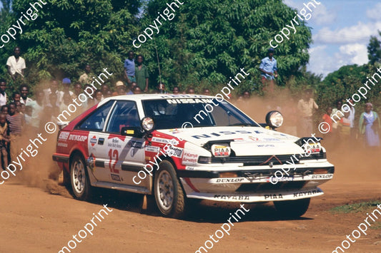 1987 Safari 12 Shekhar Mehta, Rob Combes Nissan 200SX (courtesy Roger Swan) (303)