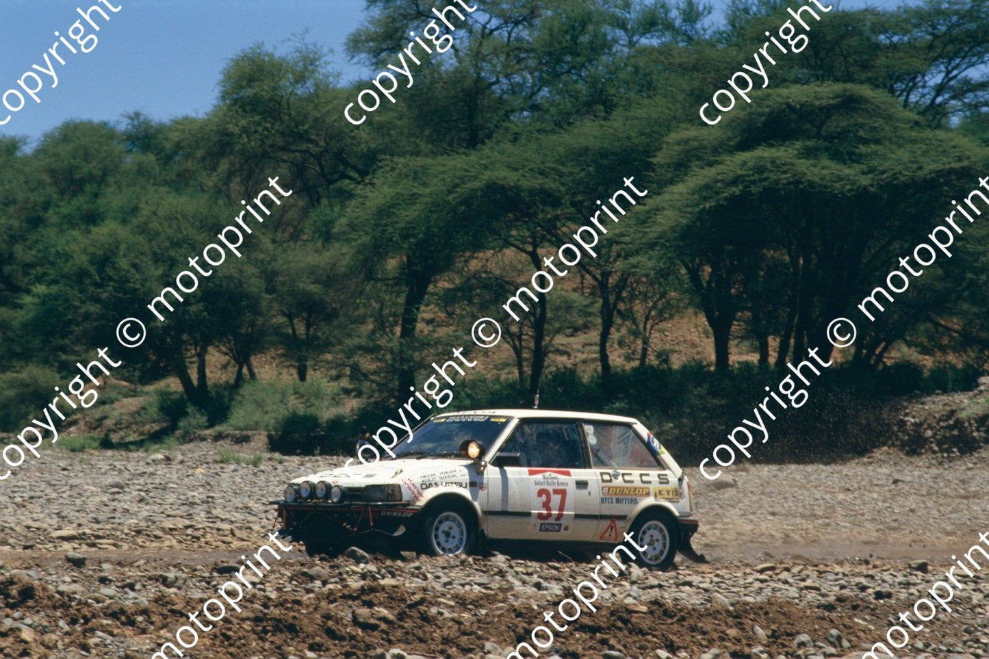 1987 Safari 37 Manjit Gharial, Amolak Hunjan Daihatsu Charade (courtesy Roger Swan) (411)