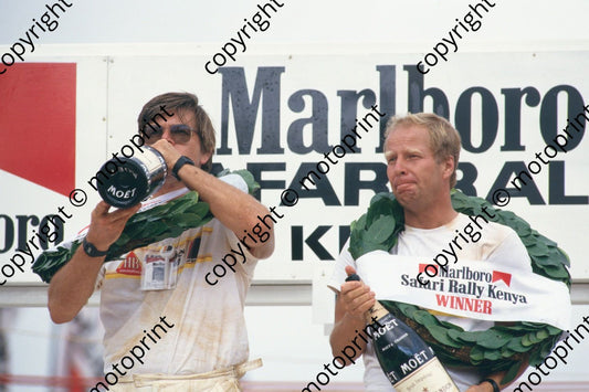 1987 Safari 7 Arne Hertz, Hannu Mikkola podium(courtesy Roger Swan) (274)