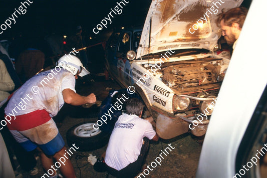 1987 Safari 8 Kenneth Eriksson Golf GTi night service (courtesy Roger Swan) (197)