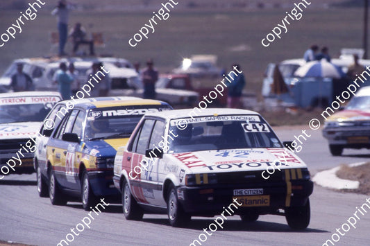 1987 Welkom Stannic C42 Michael Sapiro Toyota 64 Ben Morgenrood Mazda EGi(courtesy Roger Swan) (2)