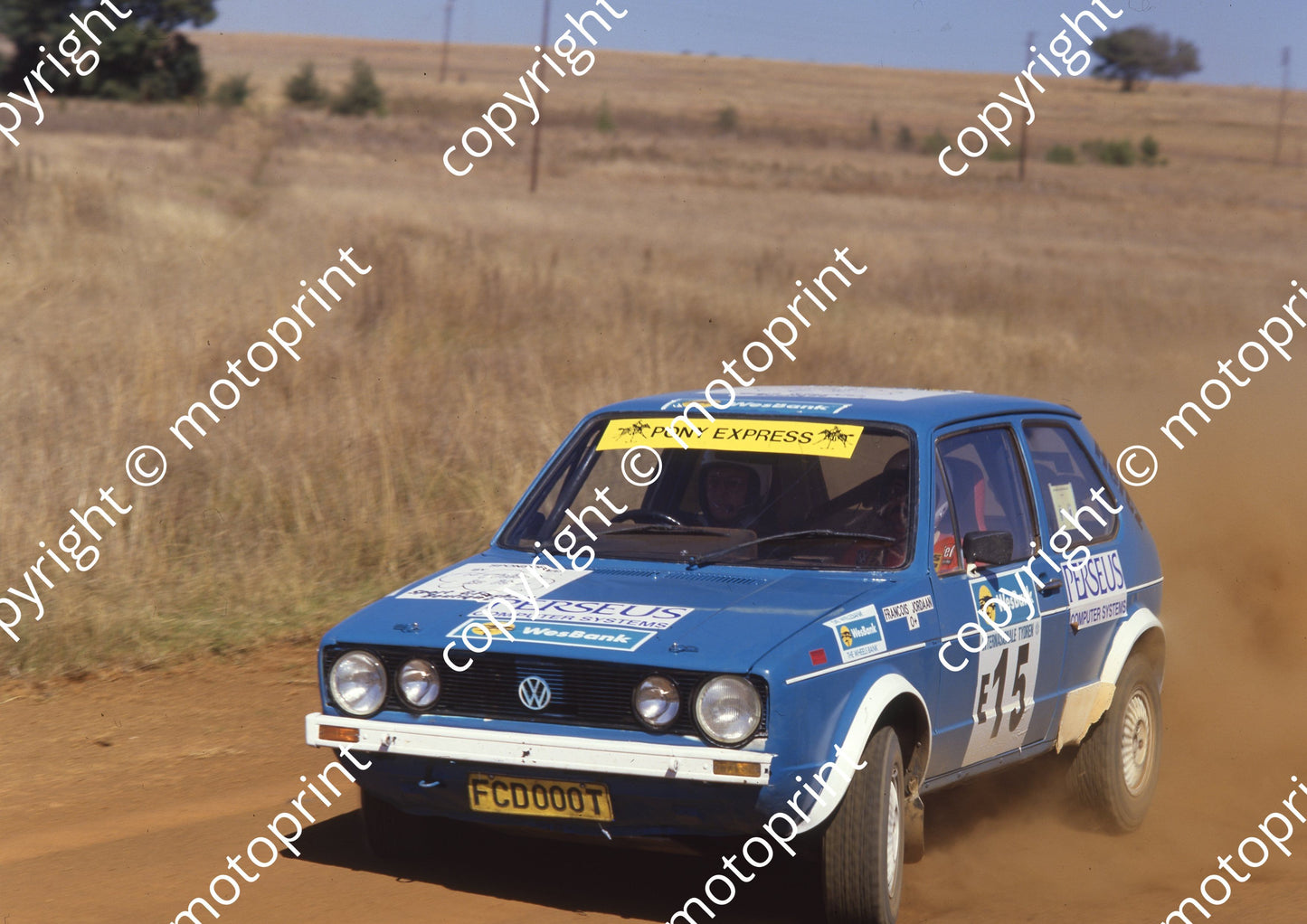 1987 Wesbank INtnl Rally 15 Leon Botha, Francois Jordaan Golf (Colin Watling Photographic) (15)