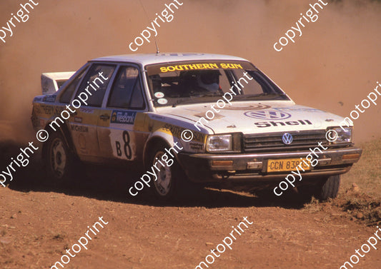 1987 Wesbank Rally 8 Glynn Hall, Guy Hodgson Passat (Colin Watling Photographic) (2)