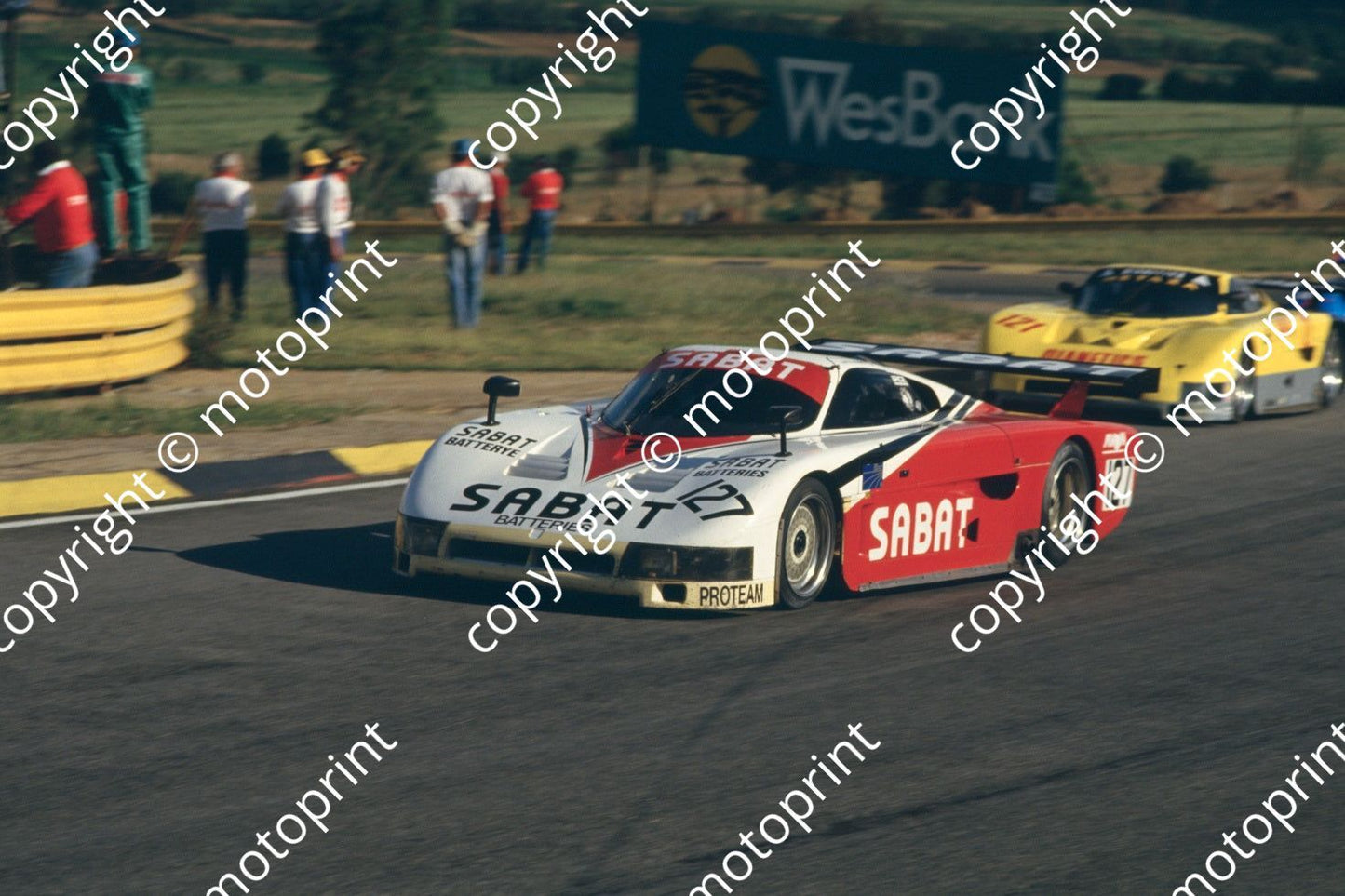 1987 Yellow Pages 127 Graham Duxbury, Nick Adams Spice Hart 121 Costas Los, Phillipe de Henning Tiga GC2-87 (courtesy Roger Swan)
