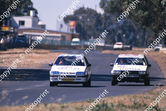 1988 6 hr 31 Fanie Els, Garth le Roux Mazda 323 EGi (Roger Swan) (2)