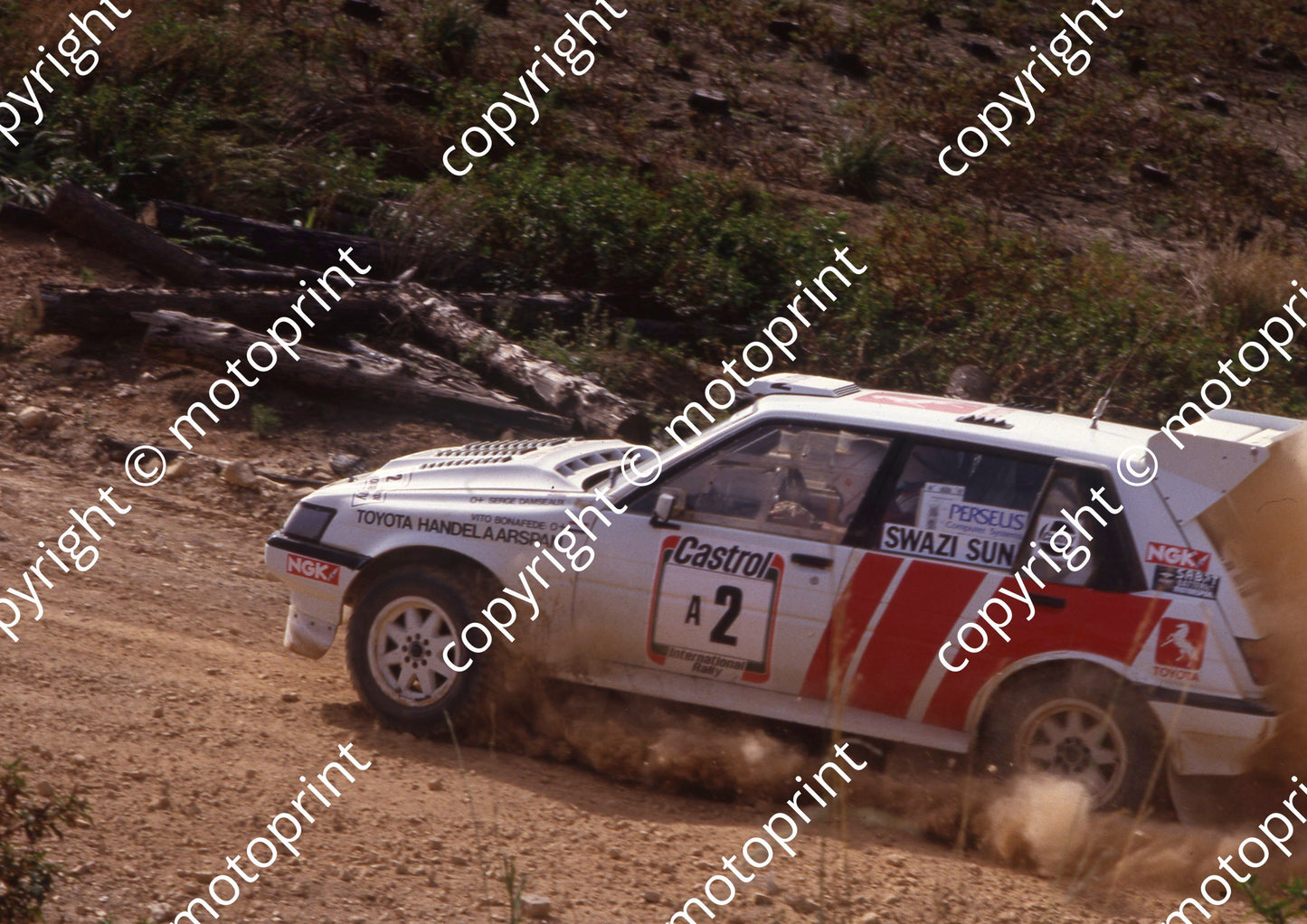 1988 Castrol Intnl 2 Serge Damseaux, Vito Bonavede Toyota 4wd (courtesy Roger Swan) (2)