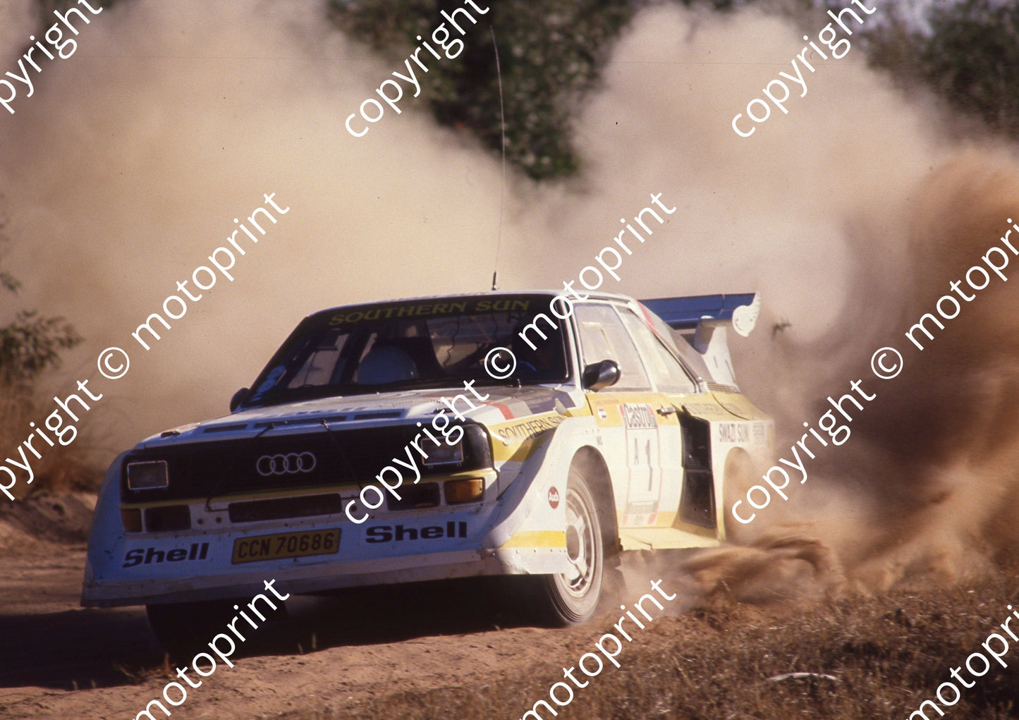 1988 Castrol Intnl Rally 1 Sarel vd Merwe, Franz Boshoff Audi (Colin Watling Photographic) (4a ) (2)