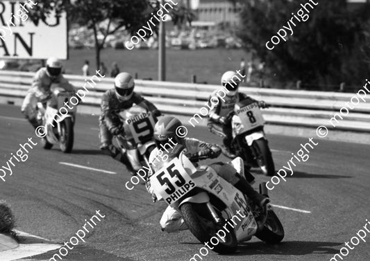 1988 Dbn MC 55 Vaughan Kyle Yamaha TZR250 9 Mitchell Hickey Yamaha TZR250 8 Steven Behrens Suzuki GSX400 4 (Colin Watling Photographic) (3)