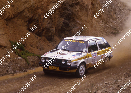 1988 Nissan Intnl 9 Glyn Hall, Martin Botha VW Golf 16V (courtesy Roger Swan) (9)