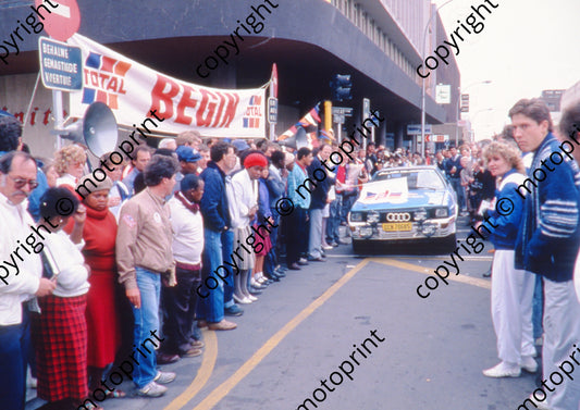 1988 Total 505 Geoff Mortimer, Spotti Woodhead Audi Quattro start (car on loan from VWSA (courtesy Roger Swan)  (2)