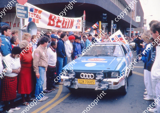 1988 Total 505 Geoff Mortimer, Spotti Woodhead Audi Quattro start (car on loan from VWSA (courtesy Roger Swan)  (5)