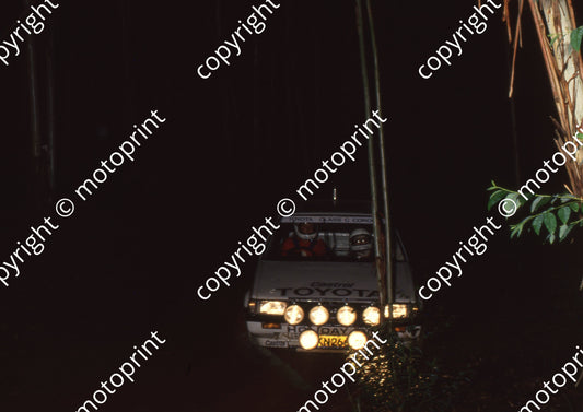 1988 Tour de Valvoline Rally 12 Glen Gibbons, Peter Cuffley Toyota check (Colin Watling Photographic) (7)(1)