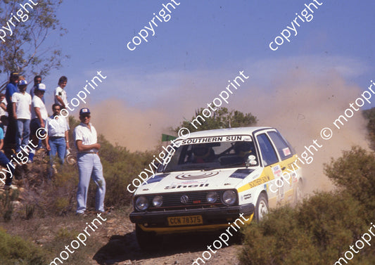 1989 Nissan Intnl Rally 10 Glynn Hall, Martin Botha Golf (Colin Watling Photographic) (6)