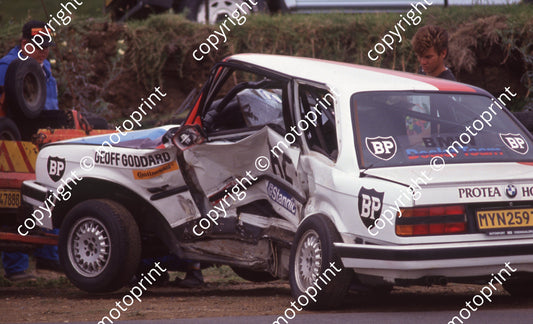1989 Welkom Stannic 2 Geoff Goddard BMW325S remains (Colin Watling Photographic) (3)