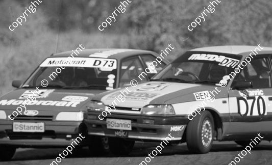 1989 Welkom Stannic 70 Ben Morgenrood Mazda 73 Neil Brink Laser check circuit (Colin Watling Photographic)  (2)