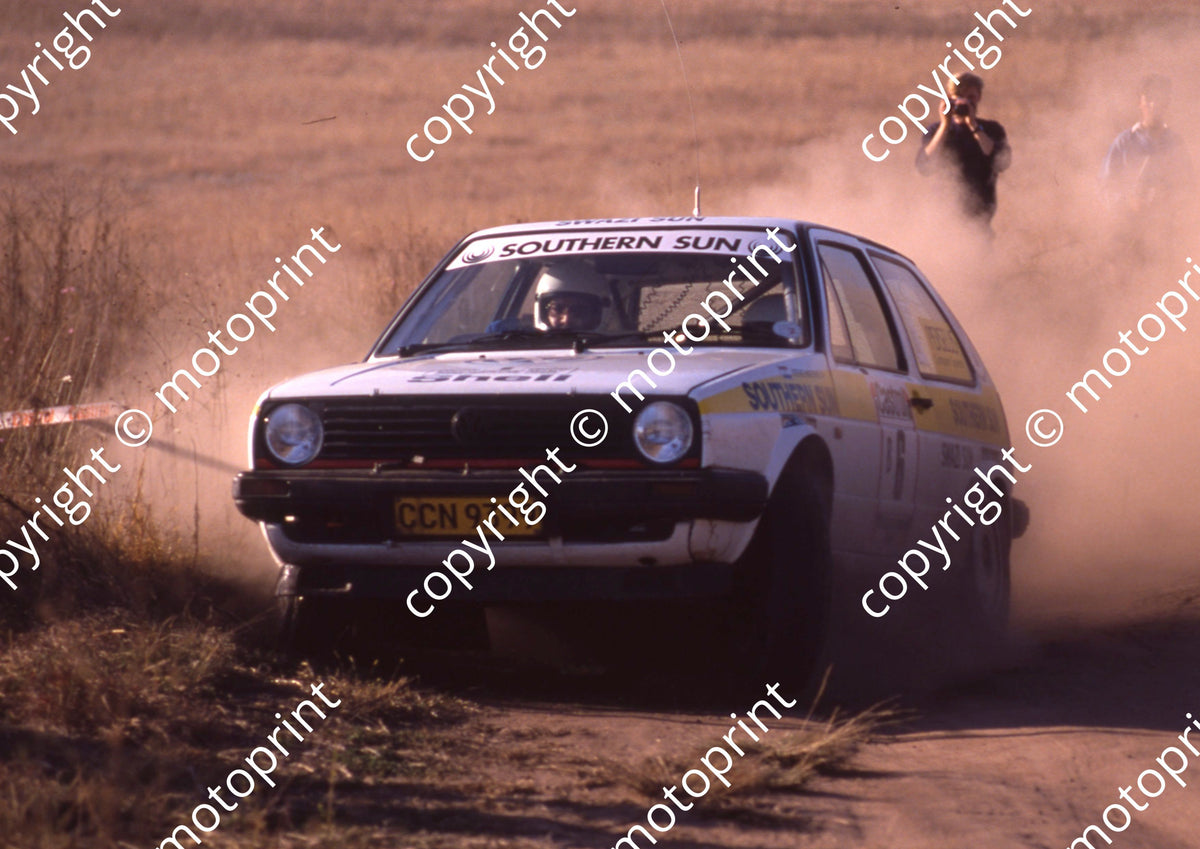 1990 Castrol Intnl 6 Johan Evertse, Steve Harding, VW Golf (courtesy R ...