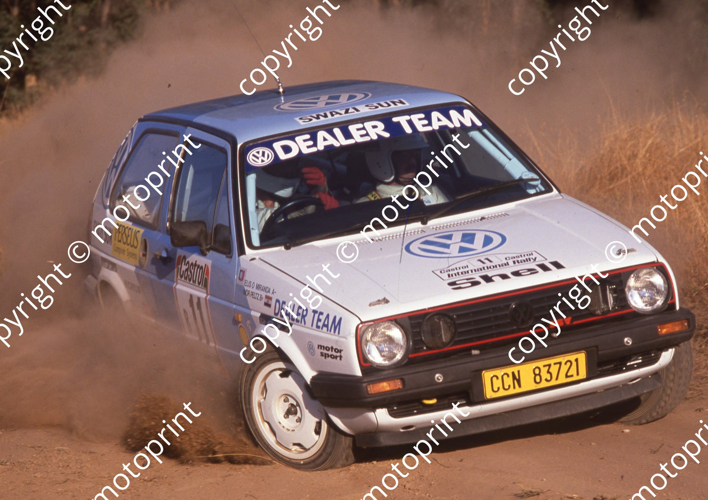1990 Castrol Intnl Rally 11 Eliseo Miranda, Ivor Peltz Golf (Colin Watling Photographic)807