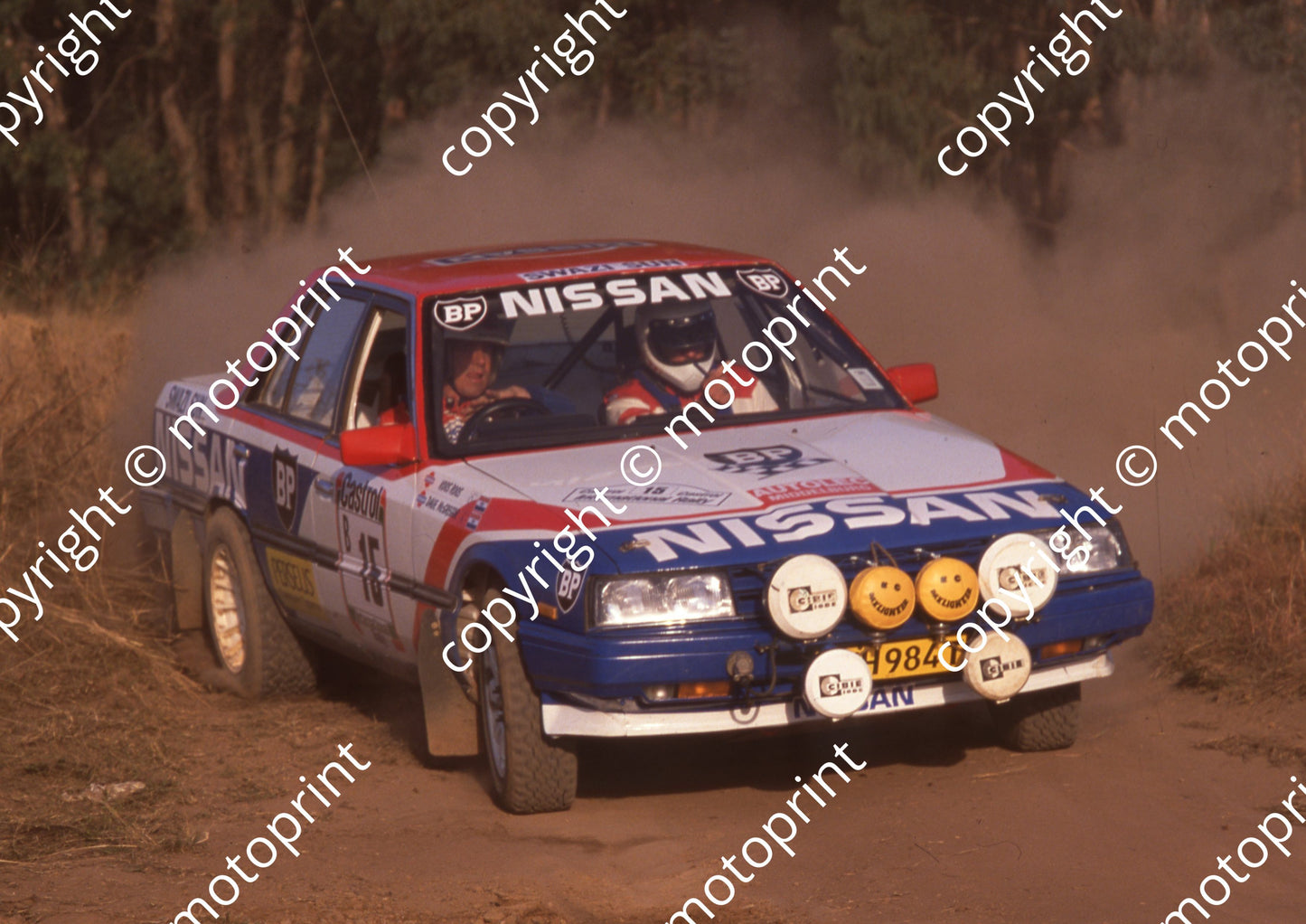 1990 Castrol Intnl Rally 15 Koos Roos, Dave McGregor Nissan (Colin Watling Photographic)