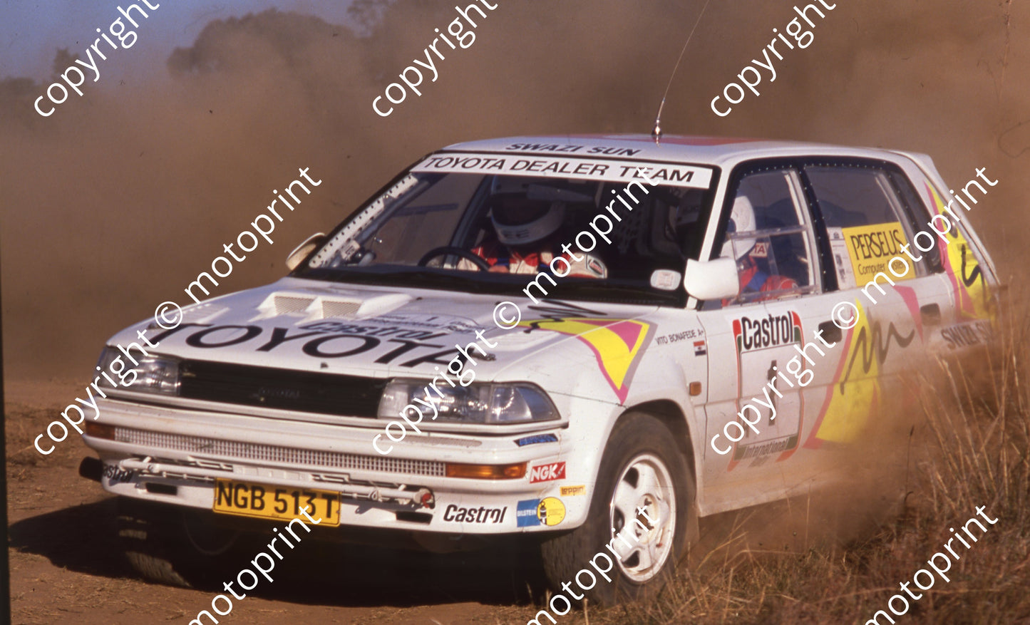 1990 Castrol Intnl Rally 1 Serge Damseaux, Vito Bonafede Conquest (Colin Watling Photographic) (2)