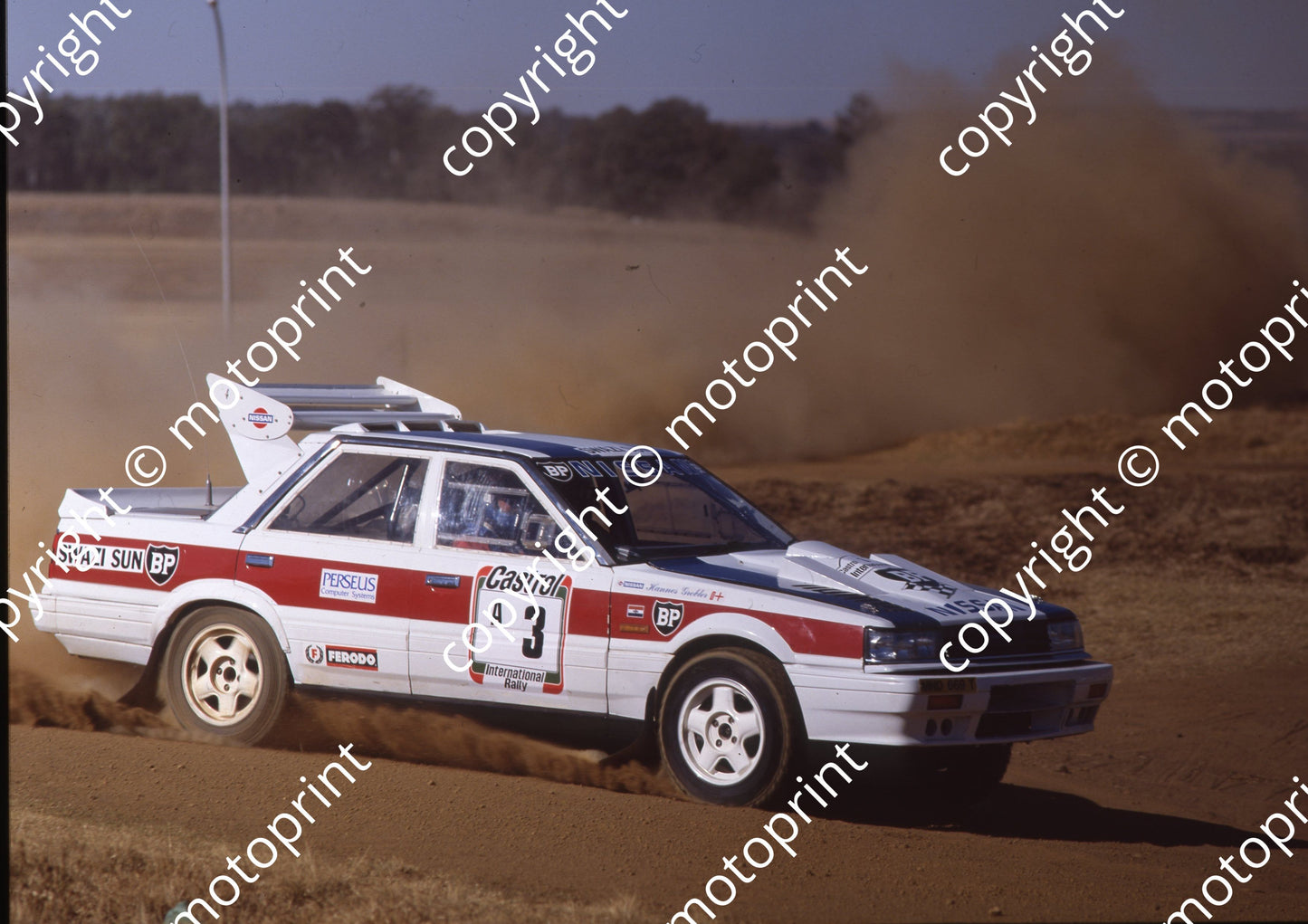 1990 Castrol Intnl Rally 3 Hannes Grobler ....Skyline check years (Colin Watling Photographic)