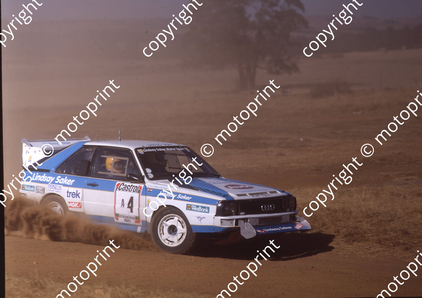 1990 Castrol Intnl Rally 4 Johan Evertse, Steve Harding Audi Quattro check years (Colin Watling Photographic)