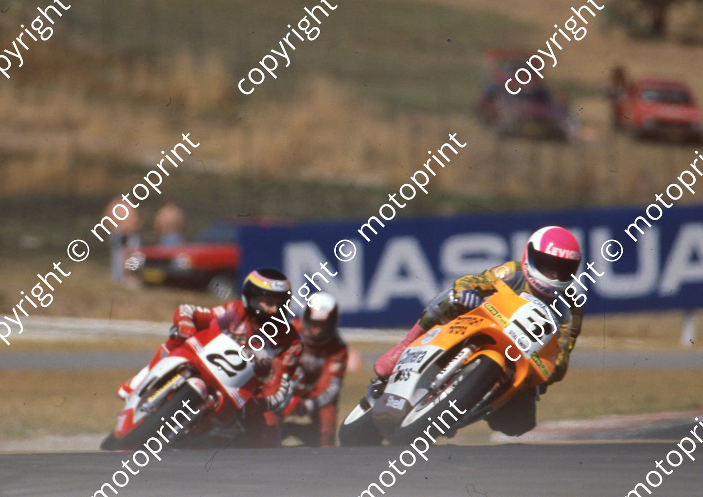 1990 Kya MC 3 Kevin Hellyer 2 Wayne Doran Yamaha TZs (Colin Watling Photographic)