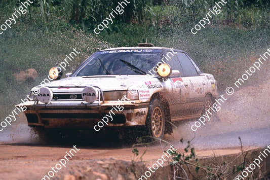 1990 Safari 1 Markku Alen, Ilkka Kivimaki Subaru Legacy RS (courtesy Roger Swan) (357)