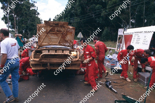 1990 Safari 67 Carlos Sainz, Luis Moya Celica GT-4 at servive (courtesy Roger Swan) (86)