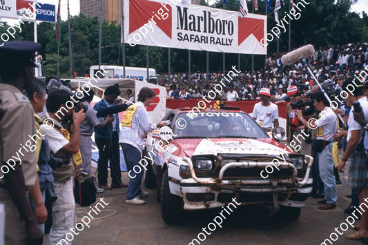 1990 Safari 67 Carlos Sainz, Luis Moya Celica GT-4  finish (courtesy Roger Swan) (71)