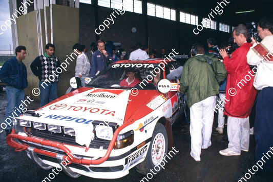 1990 Safari 67 Carlos Sainz, Luis Moya Celica GT-4 scrutineering (courtesy Roger Swan) (78)