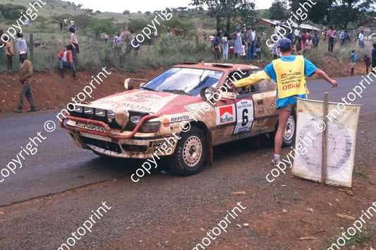 1990 Safari 6 Mikael Eriksson, Claes Billstam Celica GT4 control (courtesy Roger Swan) (328)