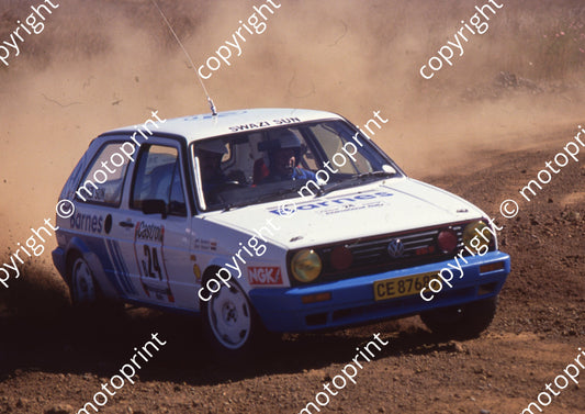 1991 Castrol Intnl Rally 24 Jeff Sanders, Gary Schoof Golf GTI 16v (Colin Watling Photographic)