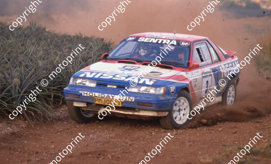 1991 Castrol Intnl Rally 3 Nic de Waal, Guy Hodgson Sentra (Colin Watling Photographic) (41)