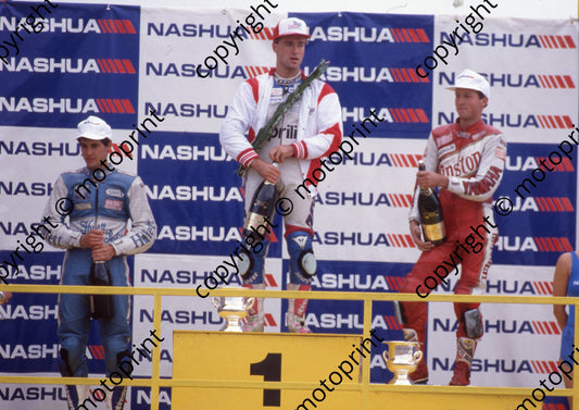 1991 Kya Nashua 250 GP podium 3rd Mike Wilson 1stFranki Chili 2nd Martin Paetzold (Watling