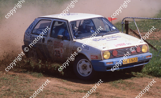 1991 Toyota Dealer Rally 25 Jeff Sanders, Gary Schoof Golf GTi (Colin Watling Photographic) (14)