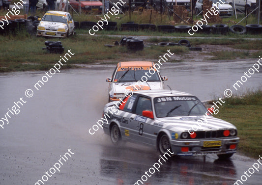 1991 Zkops Mar Stannic A8 Rob Smith BMW 325 A12 Neil Brink Opel GSi A11 Darryl Werner up bank Opel  (courtesy Roger Swan)(16)