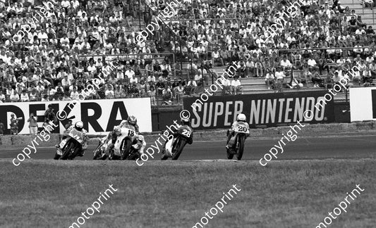 1992 Hockenheim German GP 125 20 Kinjo Wada Honda 28 Alfred Waibel HOnda 18 Mauro Vitali Gazzaniga 14 Hans Spaan Aprilia (Watling Photo)