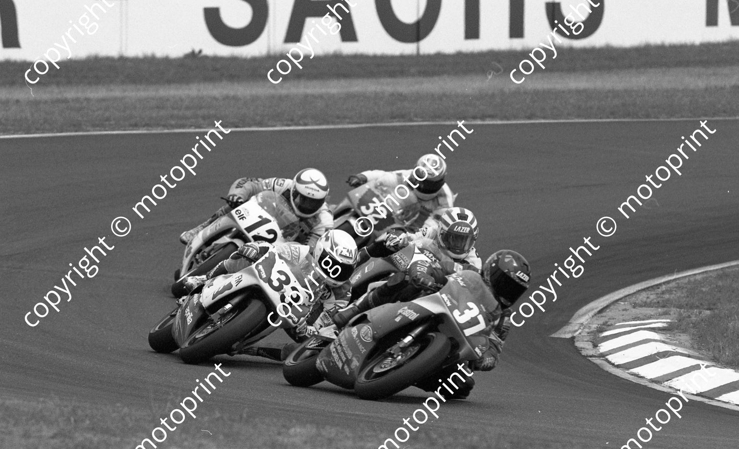 1992 Hockenheim German GP 250 37 Protat 33 Jvd Goorbergh Aprilia 12 Jeandat Aprilias (Watling Photo)