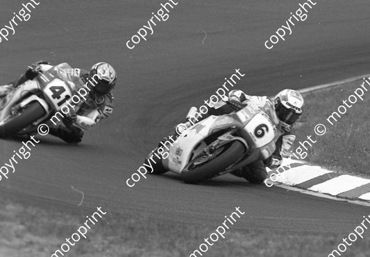 1992 Hockenheim German GP 250 6 Loris Capirossi HOnda 41 Nobuyuki Wakai Suzuki RGV250 (Colin Watling Photographic) (67)