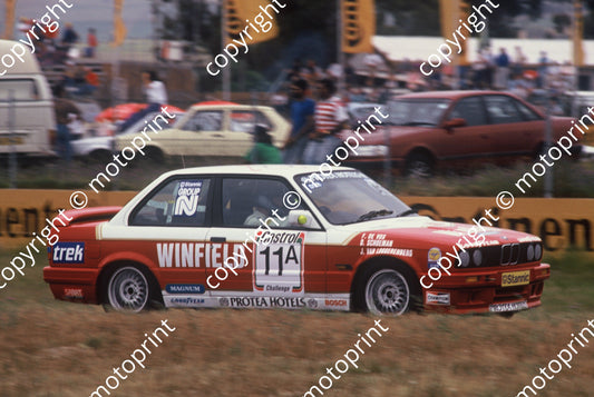 1992 Killarney 9 hr A11 Deon Schoeman, Johan van Loggerenberg, Ferdi de Vos BMW 325iS (courtesy Roger Swan) (13)