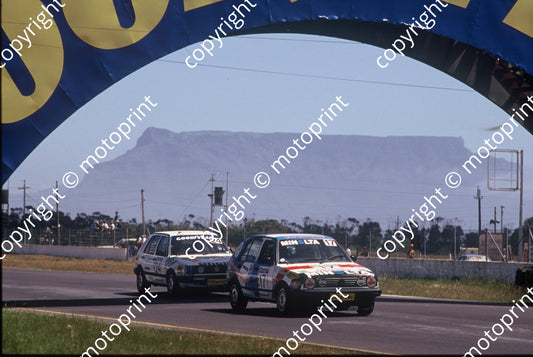 1992 Killarney 9 hr B17 Nico van Rensburg, Peter and Gretha de Weerdt Golf GTi C24 Briers, Nair, Vlietman GTi(Roger Swan)