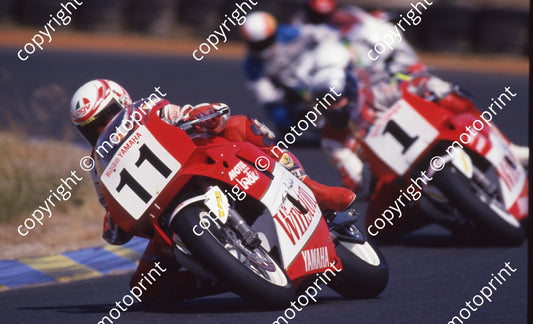 1992 Killarney MC 11 Greg Dreyer 1 Heinrich Rheeder Yamaha FZRs (Colin Watling Photographic)593