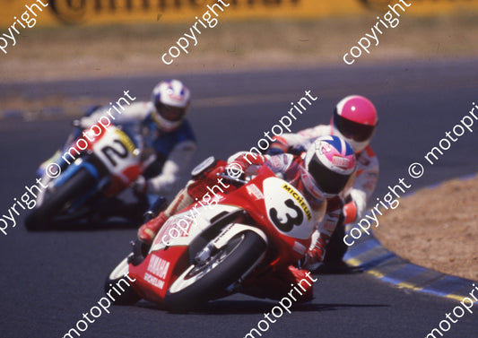1992 Killarney MC 3 Gavin Ramsay Yamaha TZD 2 Mike H Wilson Honda RS (Colin Watling Photographic)